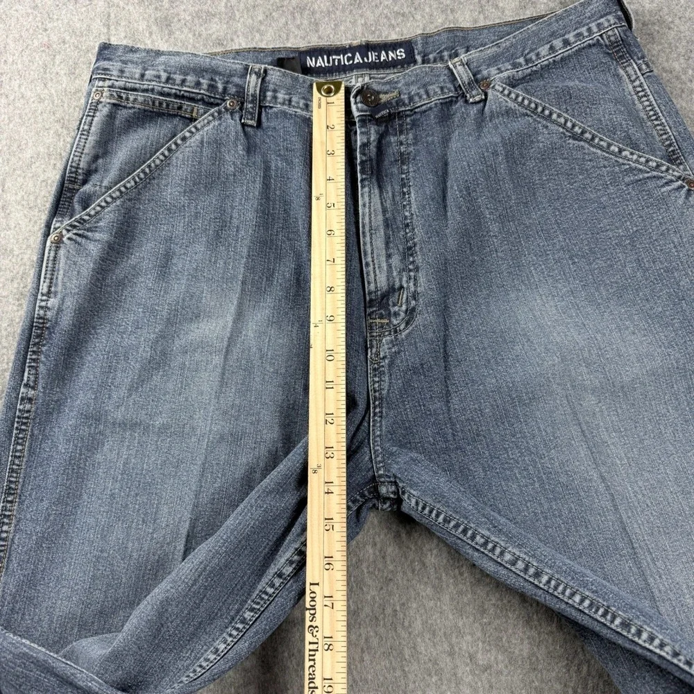 Nautica Original Relaxed Jeans Mens 38x30 Medium Wash Blue Straight Denim Casual